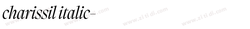 charissil italic字体转换
